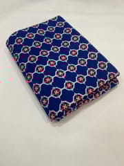 Dark blue base fabric with flowers