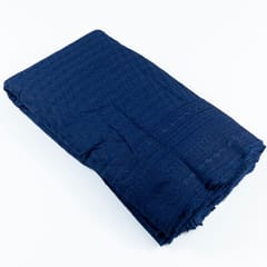 Navy Blue color Big width Rayon chikan fabric