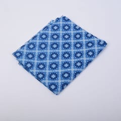 Blue Color Cotton Printed Fabric