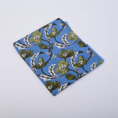 Blue Color Cotton Printed Fabric