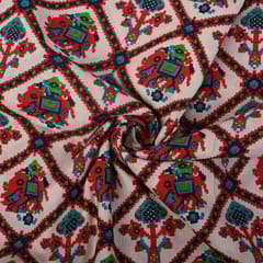 Blue Color Cotton Printed Fabric