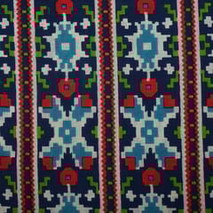 Blue Color Cotton Printed Fabric