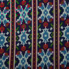 Blue Color Cotton Printed Fabric