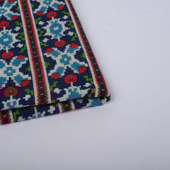 Blue Color Cotton Printed Fabric