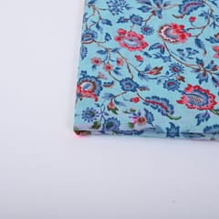 Blue Color Cotton Printed Fabric