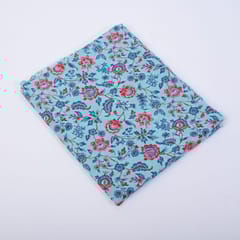 Blue Color Cotton Printed Fabric