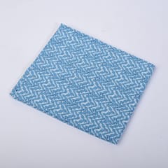 Blue Color Cotton Printed Fabric