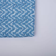 Blue Color Cotton Printed Fabric