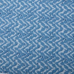 Blue Color Cotton Printed Fabric