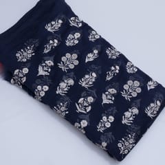 Navy Blue Color Mal Chanderi Embroidery
