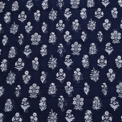 Navy Blue Color Mal Chanderi Embroidery