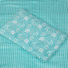 5 Mtr. Firozi Color Cotton Cambric Print Set