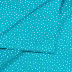 Firozi Color Glace Cotton Print (1.70Meter Piece)