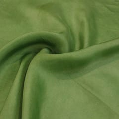 Green Color Plain Upada Silk fabric