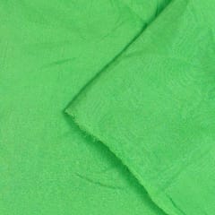 Parrot Green Color Polyester Raw silk fabric