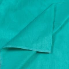 Sea Green Color Polyester Raw silk fabric
