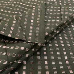 Green Cotton Dobby fabric