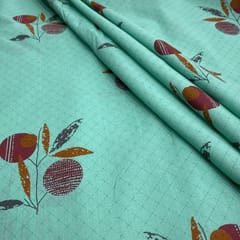Sea Green Cotton Cambric Printed Fabric