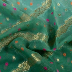 Ombre dyed Georgette Jacquard fabric