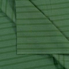 Green Color Cotton Kantha Dobby fabric