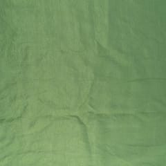 Green Color Crush Art Tissue Silk fabric