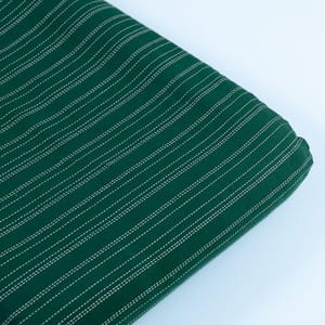 Green Color Kantha Dobby Strips fabric