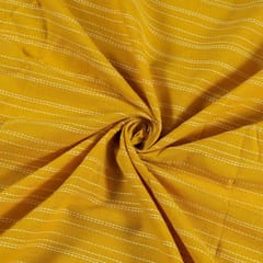 Yellow Color Kantha Dobby Strips fabric