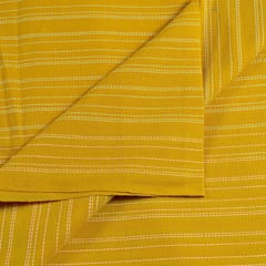 Yellow Color Kantha Dobby Strips fabric