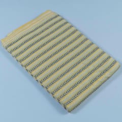 Yellow Cotton Discharge Printed Fabric