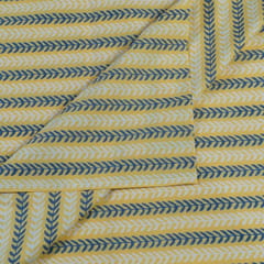 Yellow Cotton Discharge Printed Fabric