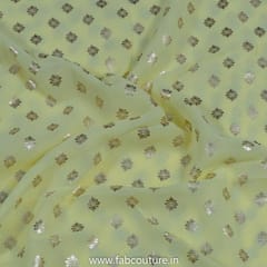 Yellow Color Georgette Foil (1.3 Meter Cut Piece )
