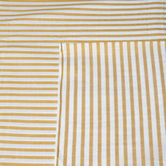 Yellow Color Cotton Yarn Dyed Stripes Fabric (1.50Meter Piece)