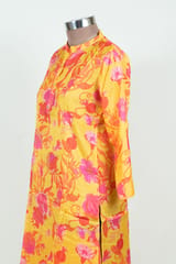 Yellow Color Print with Embroidered Shirt and Afgani Salwar