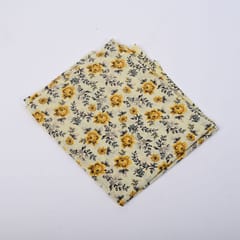 Cream Yellow Color Cotton Printed Fabric