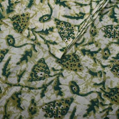 Green Color Cotton Printed Fabric