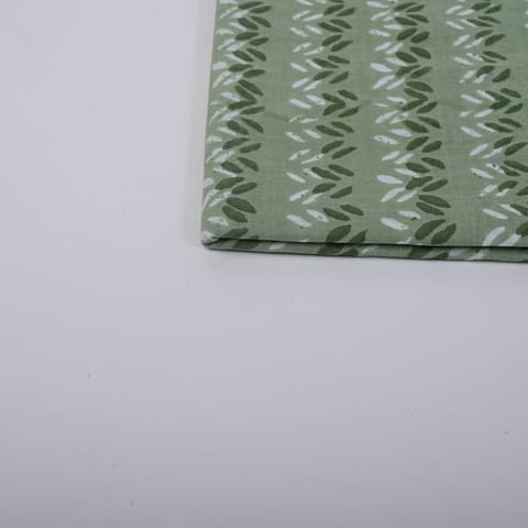 Green Color Cotton Printed Fabric