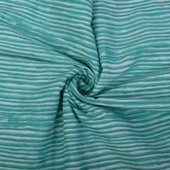Sea Green Color Cotton Printed Fabric