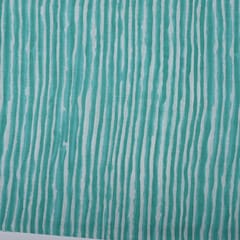 Sea Green Color Cotton Printed Fabric