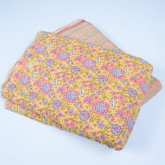 Multi and Yellow Color Cotton Printed Fabric Set