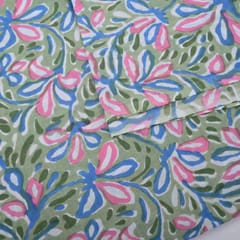 Green Color Cotton Printed Fabric