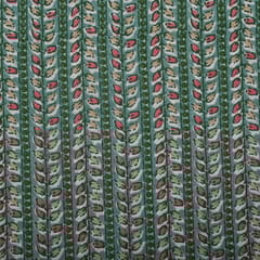 Green Color Cotton Printed Fabric