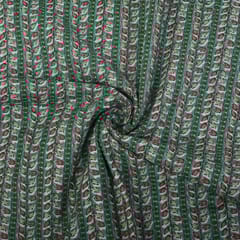 Green Color Cotton Printed Fabric