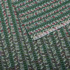 Green Color Cotton Printed Fabric