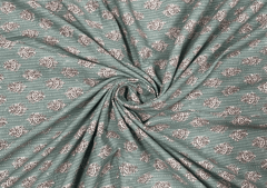 Cotton Cambric Kantha Sea Green Print