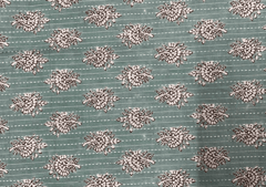 Cotton Cambric Kantha Sea Green Print