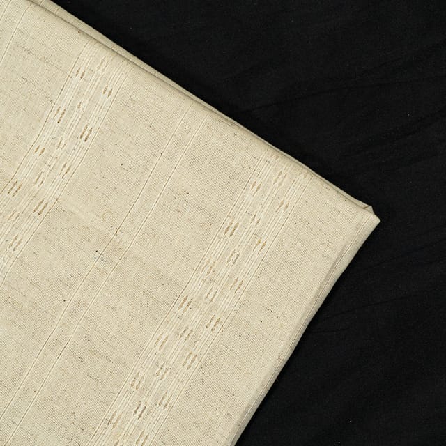Off White Color Dyeable Cotton Dobby Fabric(1.40 Meter Piece)