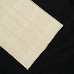 Off White Color Dyeable Cotton Dobby Fabric(1.40 Meter Piece)