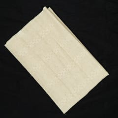 Off White Color Dyeable Cotton Dobby Fabric(1.40 Meter Piece)