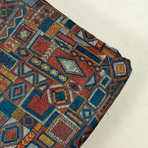 Multi Color Velvet Digital Printed 58 Inch Width Fabric