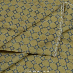 Grenish Modal Satin Digital Printed Fabric (1.40Meter cut piece)